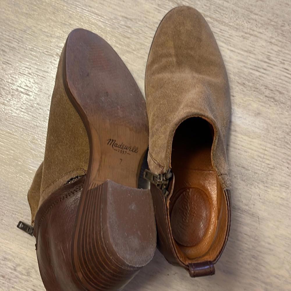 Madewell Suede Leather Patchwork Two Tone Booties - image 6